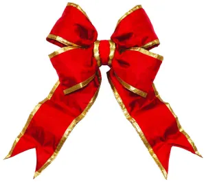 Red Structural Bow with Gold Trim