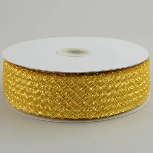 1.5" Deco Flex Mesh Ribbon: Metallic Gold (30 Yards)