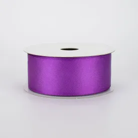 1.5" Double Face Satin Wired Ribbon: Purple (10 Yards)