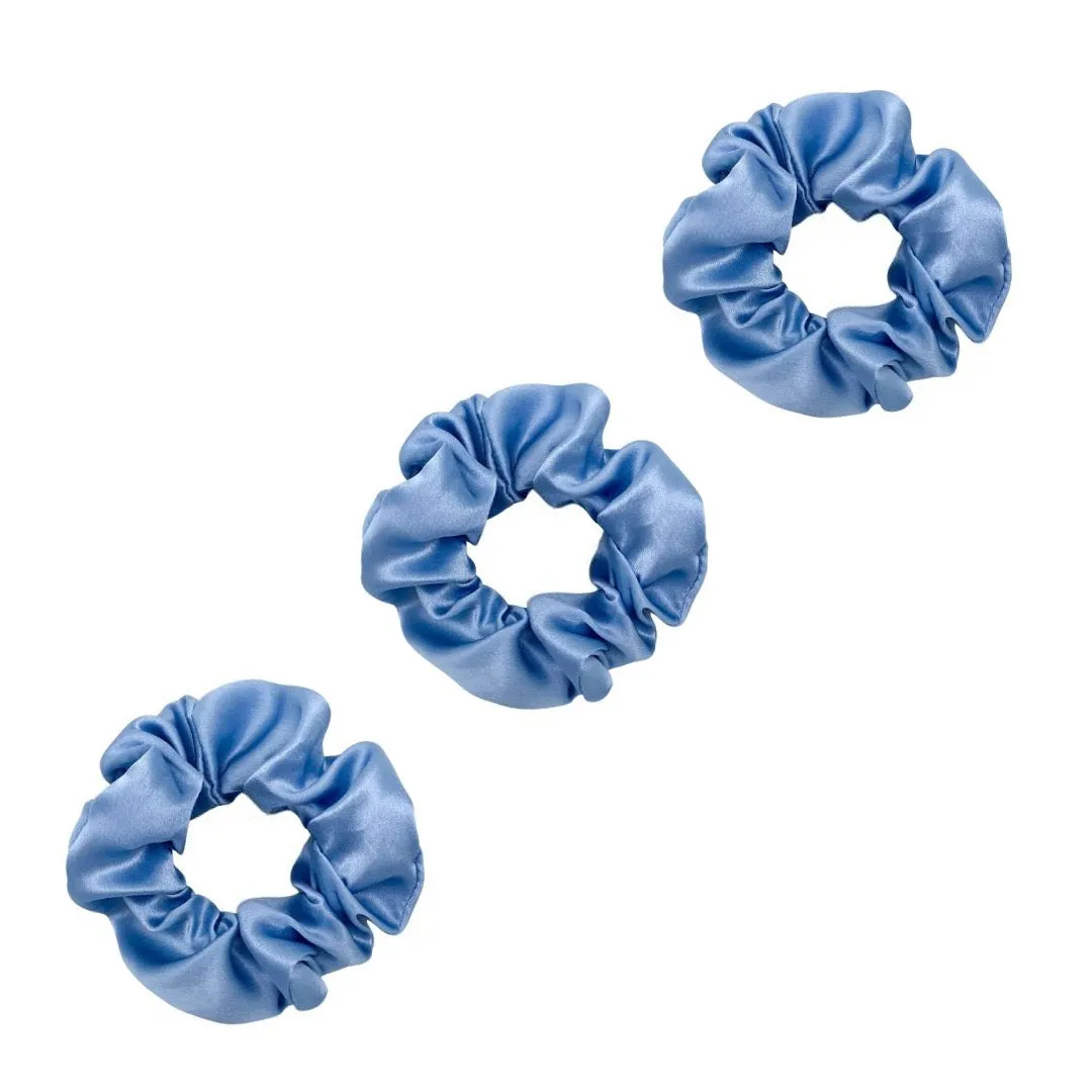 3 Pack Premium Mulberry Silk Scrunchies - Lavender - Medium