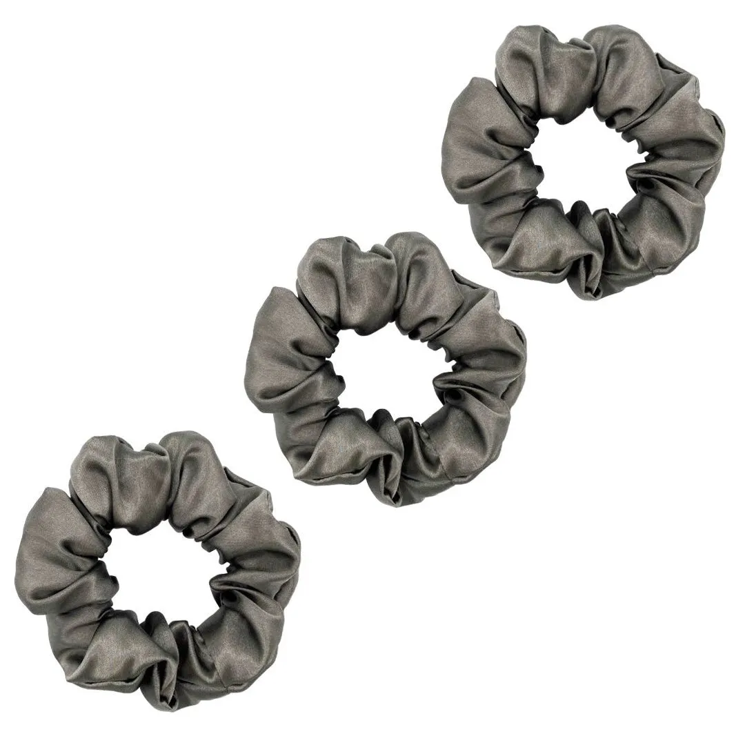 3 Pack Premium Mulberry Silk Scrunchies - Lavender - Medium