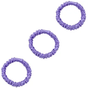 3 Pack Premium Mulberry Silk Scrunchies - Lavender - Mini