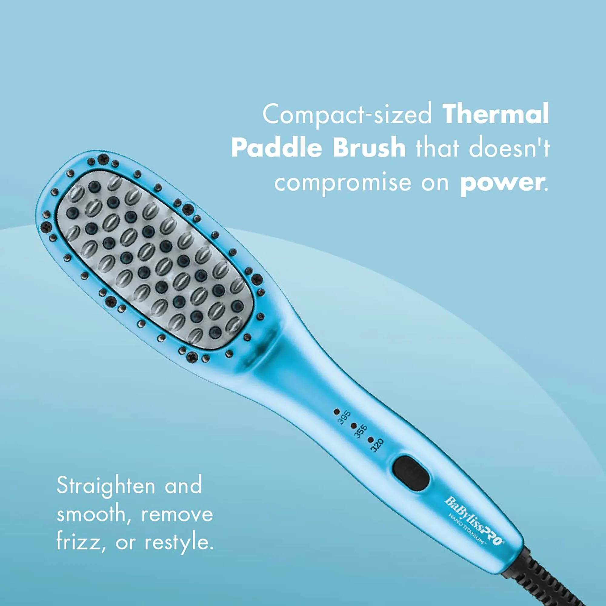 BabylissPRO Nano Titanium Compact Thermal Paddle Brush - Item No. BNTPB2UC