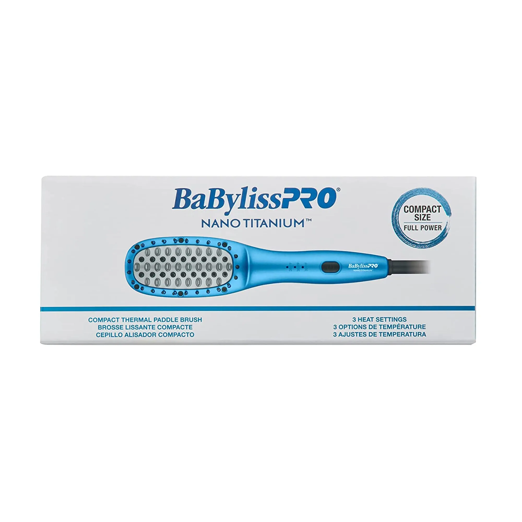 BabylissPRO Nano Titanium Compact Thermal Paddle Brush - Item No. BNTPB2UC