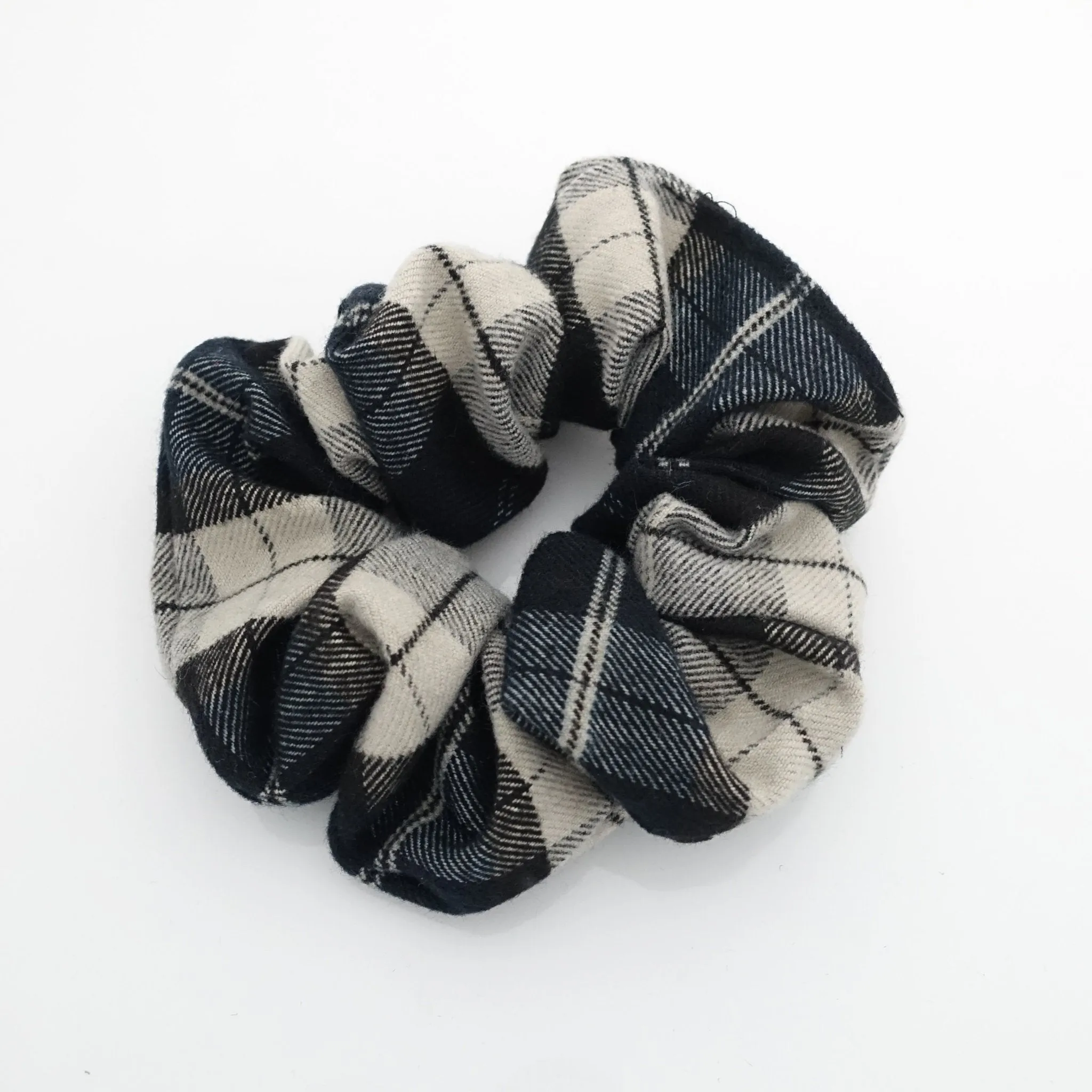 basic plaid check Fall Winter scrunchies casual women hair tie scrunchy