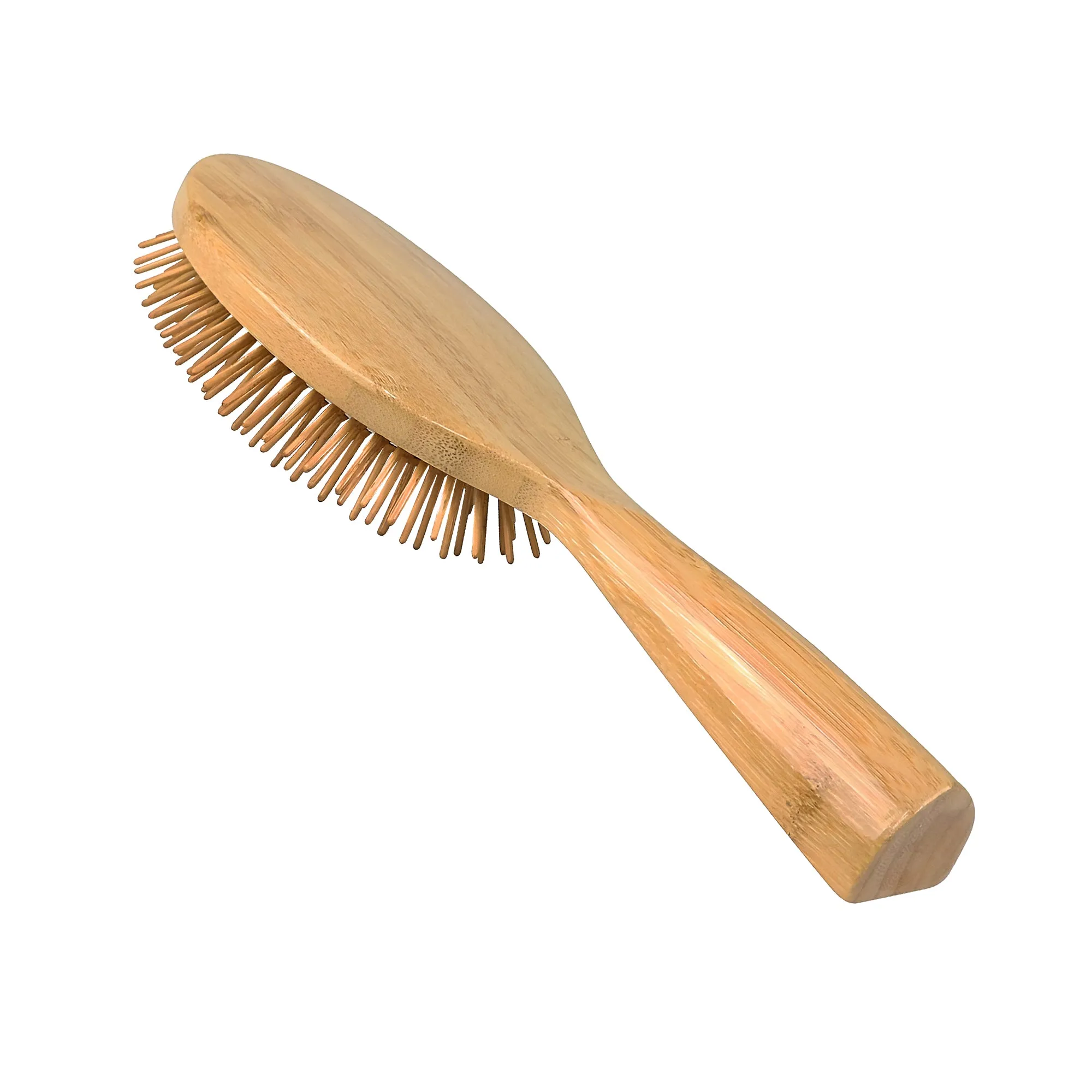 Bass Brushes 54 Dark Bamboo | Large Oval Hairbrush with Natural Bristle   Nylon Pin