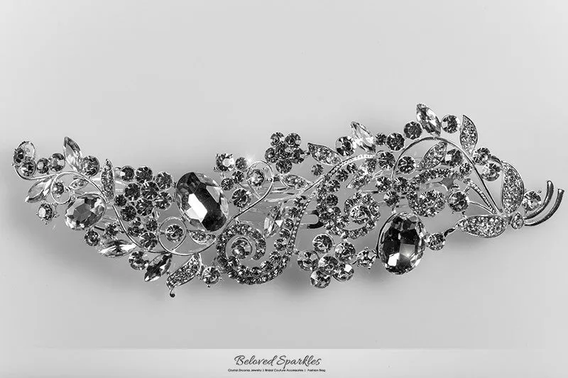 Betsy Bejeweled Floral Hair Comb | Crystal