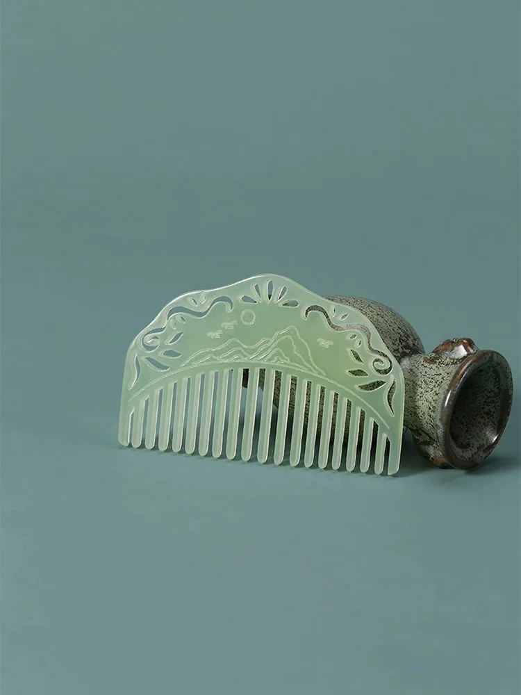 Bi Zi 篦子 Jade Imitation Tang Song Decorative Combs