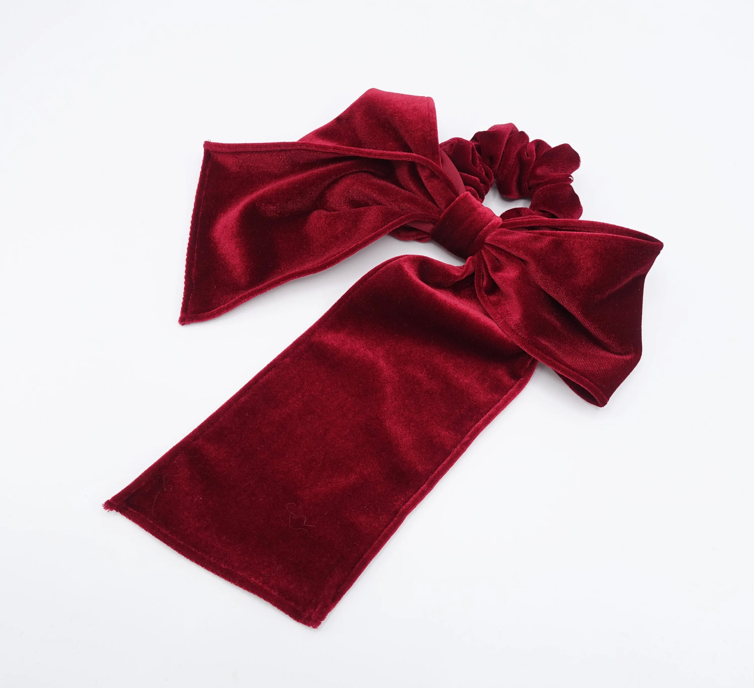 bow knot velvet scrunchies stylish hair tie trendy women hair accessory