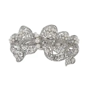 Bow of Pearls Hair Clip