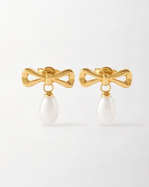 Bow Pearl Earrings