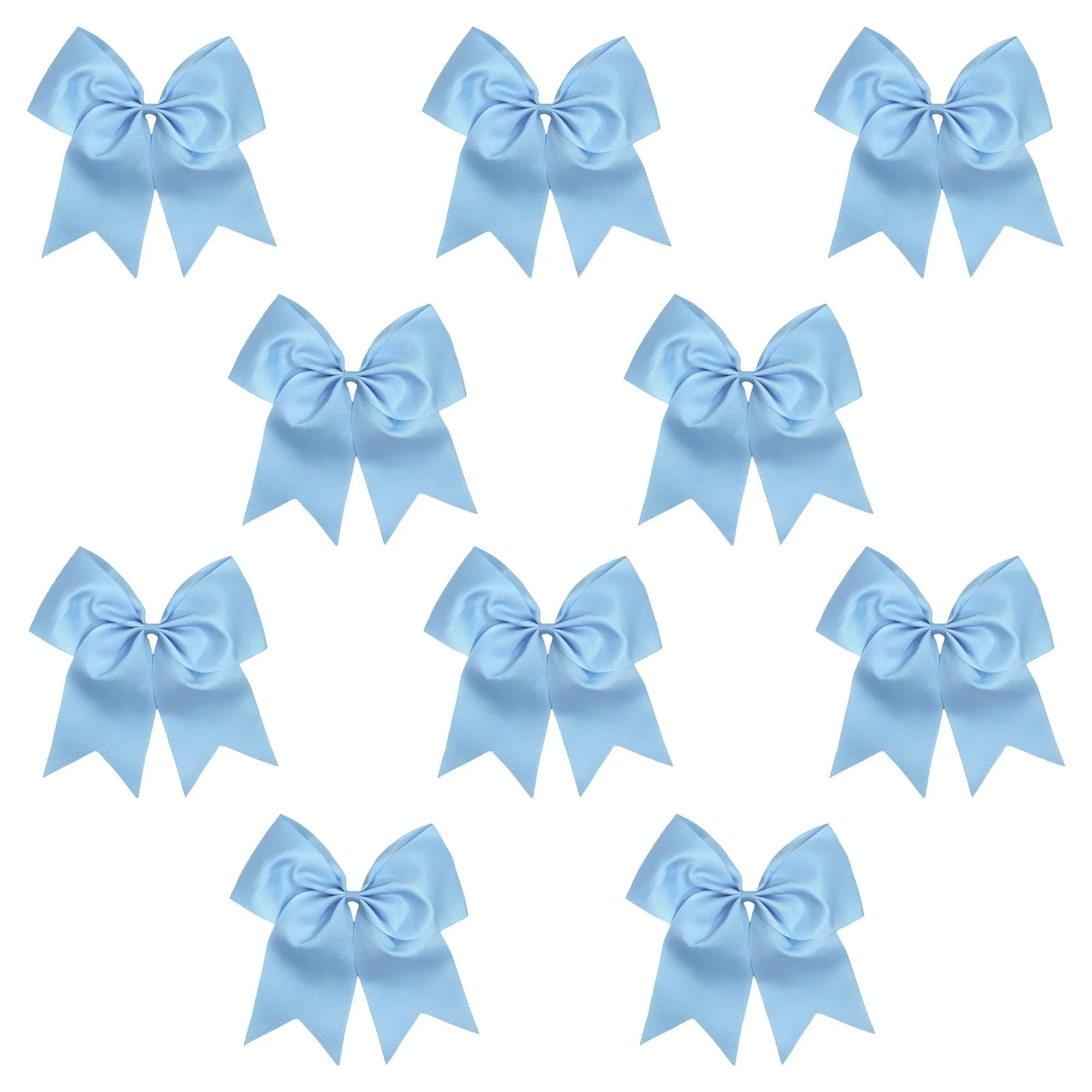 Carolina Blue Cheer Bows - 10 Pack