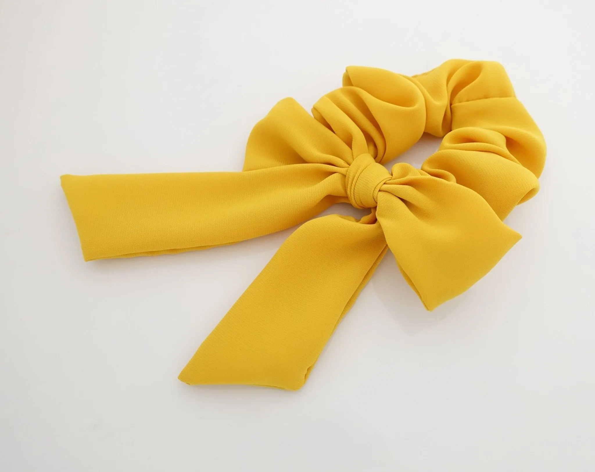 chiffon bow knot scrunchies lovely hair tie elastic scrunchy for woman