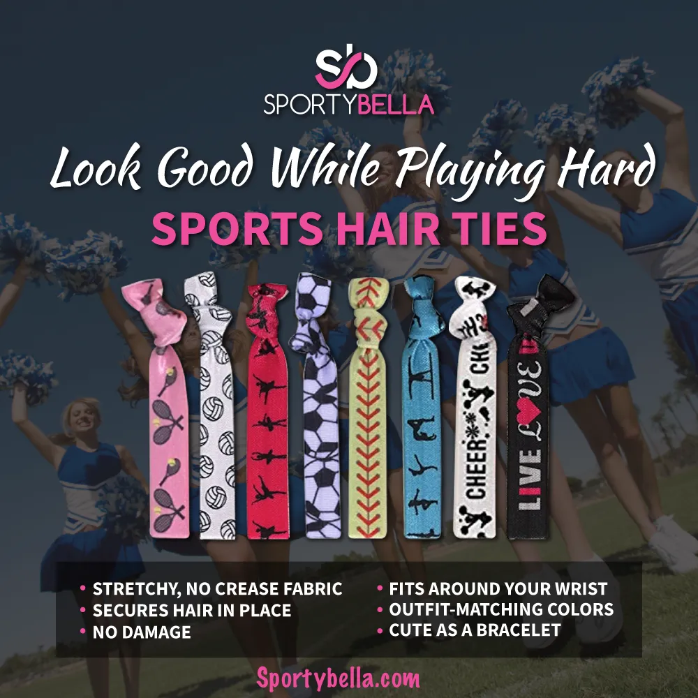 Custom Softball Hair Ties - 2pc