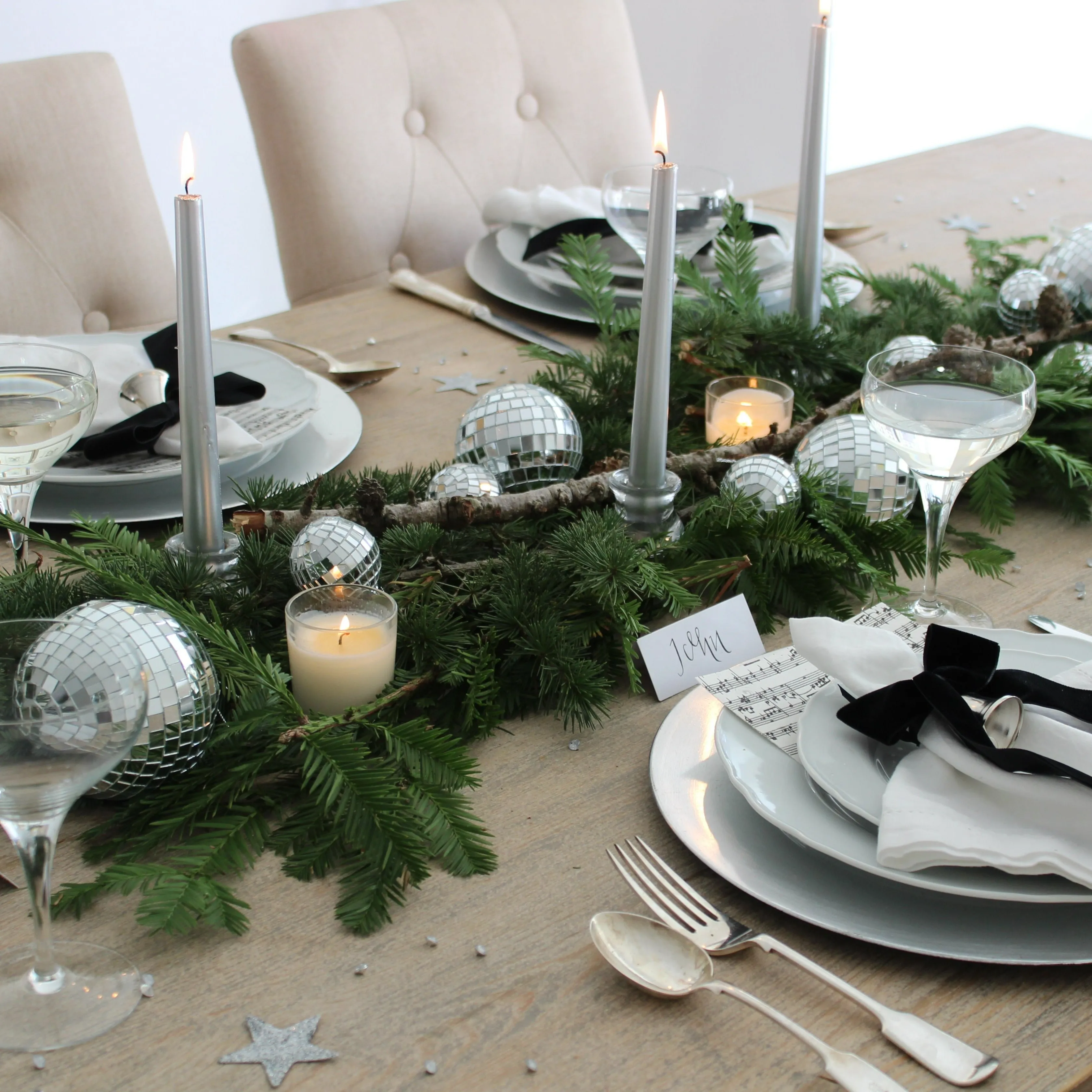 Disco Ball Party Tablescape