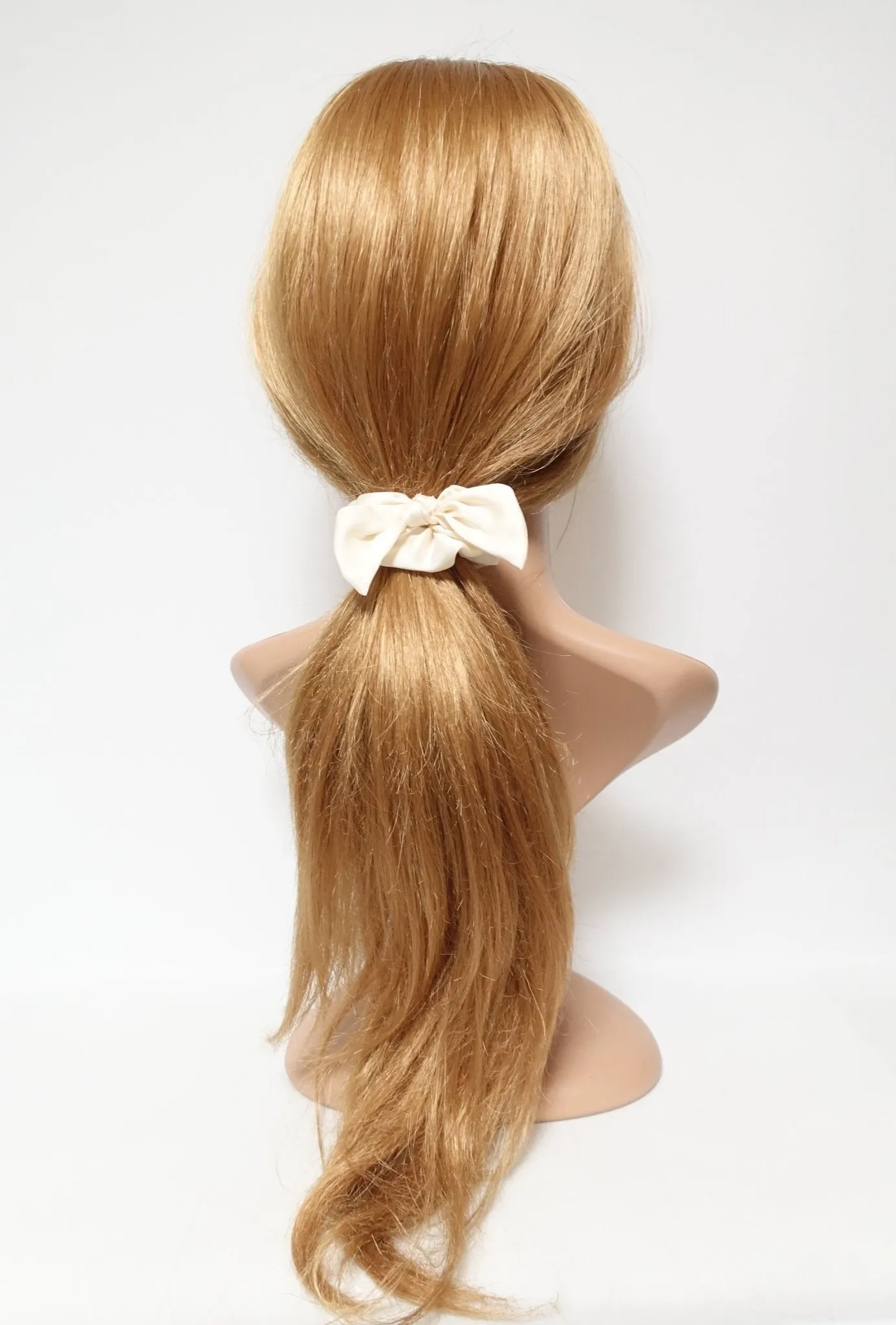 glossy satin bow knot hair scrunchie cute casual hair accessory scrunchies for women