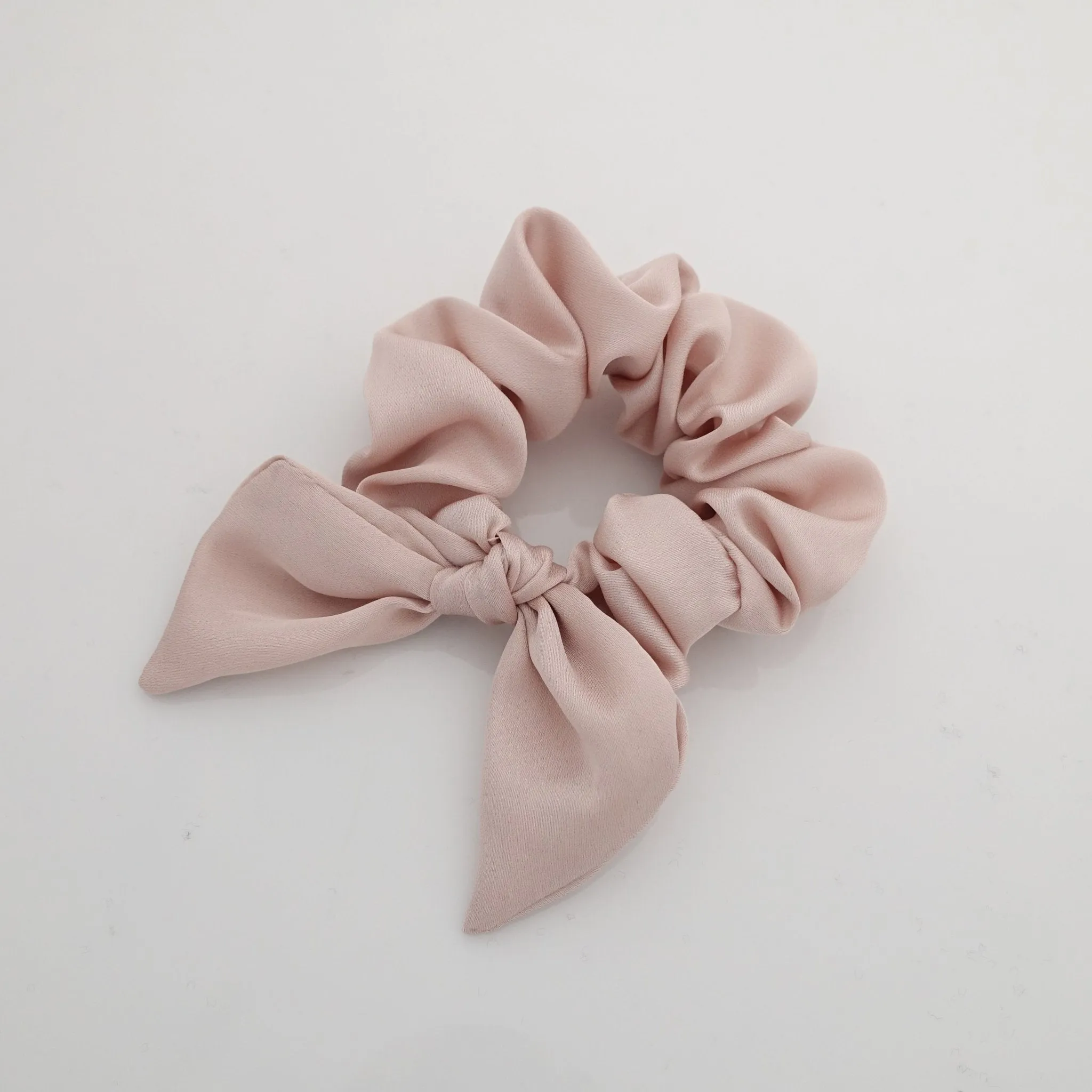 glossy satin bow knot hair scrunchie cute casual hair accessory scrunchies for women