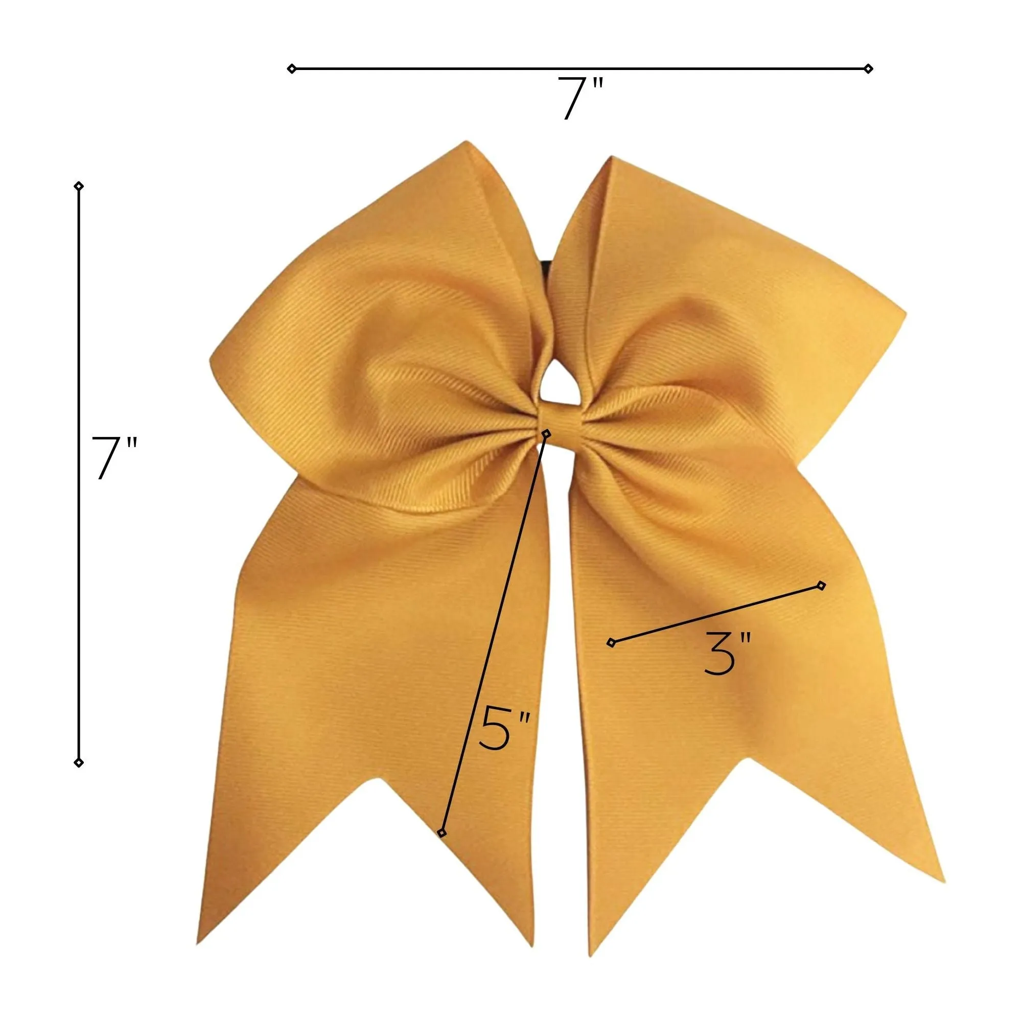 Gold Cheer Bows - 10 Pack