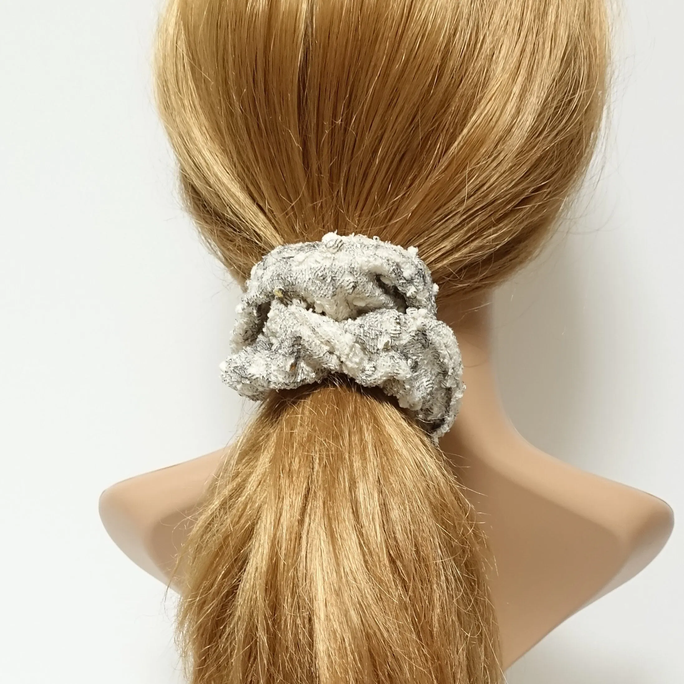 golden foil sequin scrunchies dazzling Fall Winter hair scrunchie