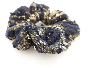 golden foil sequin scrunchies dazzling Fall Winter hair scrunchie