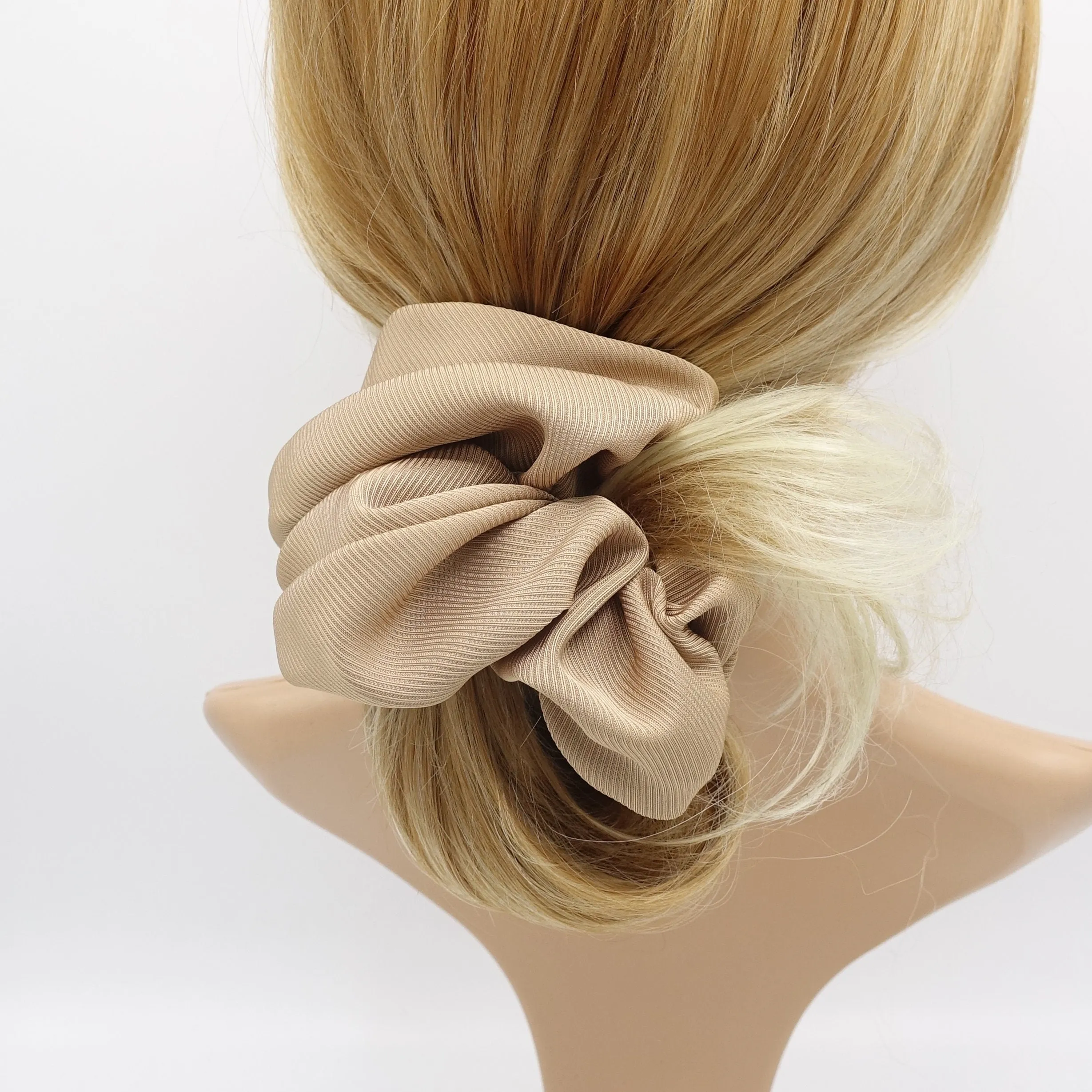 grosgrain oversized scrunchies beige hair tie scrunchy for women