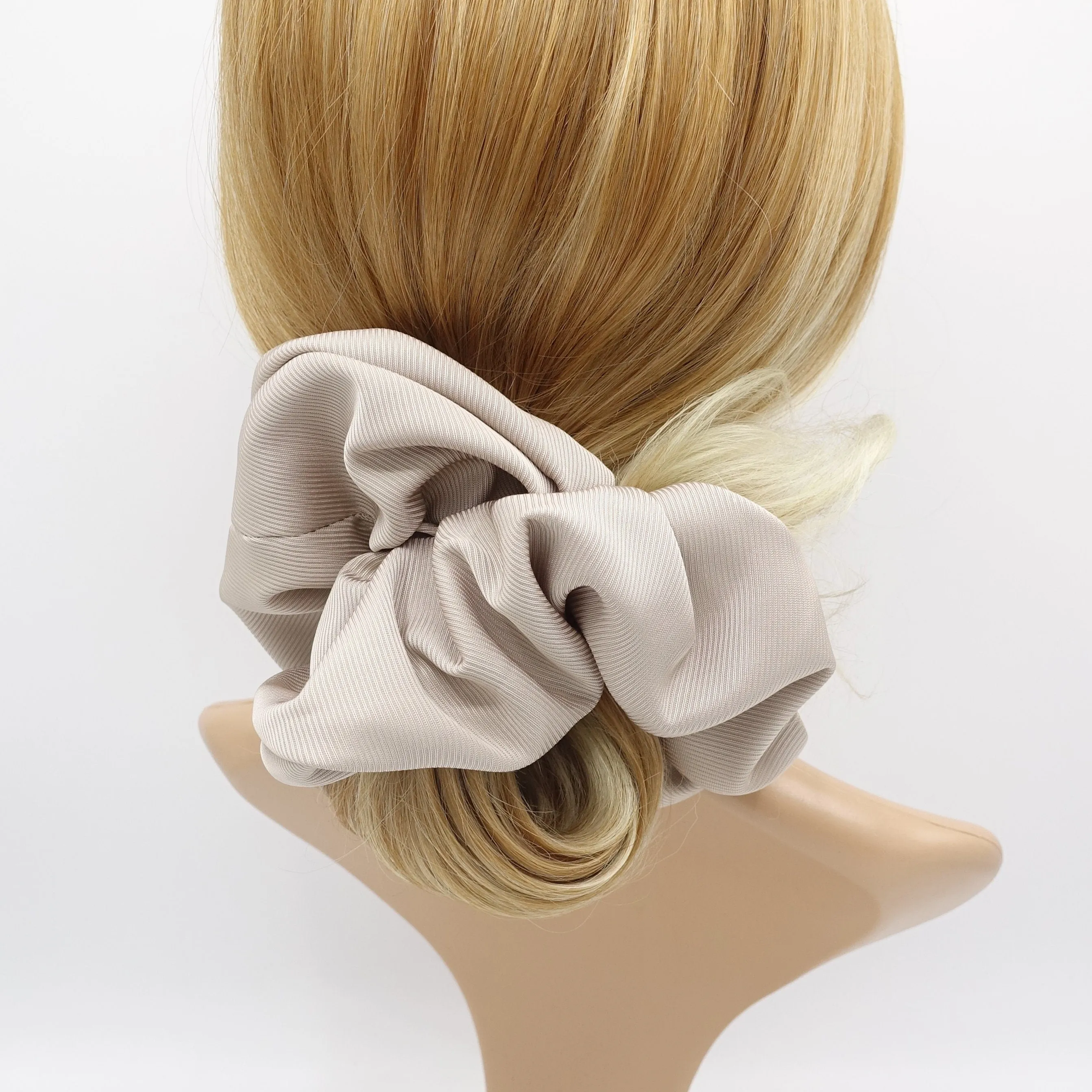 grosgrain oversized scrunchies beige hair tie scrunchy for women