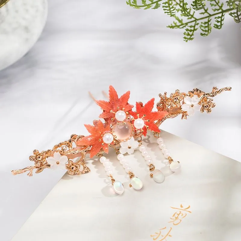 Hair Pin: Maple Leaves