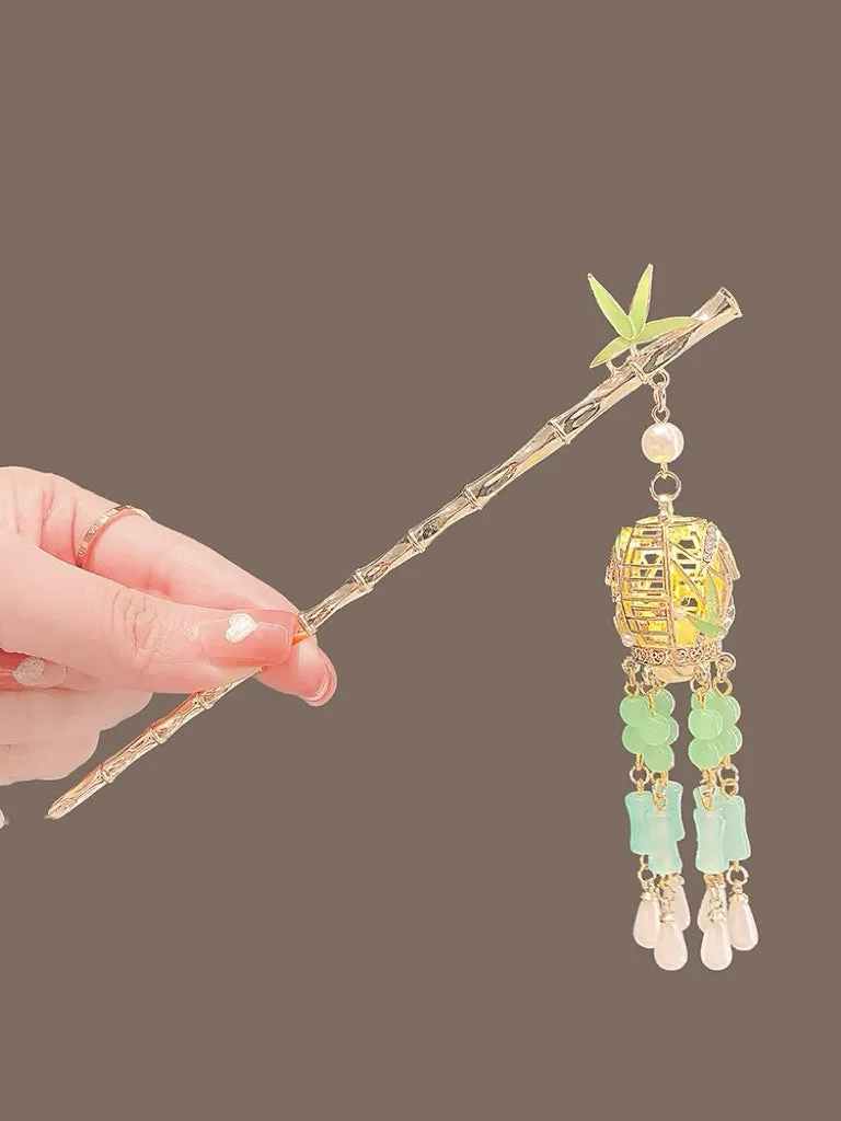 Hair Stick: Bamboo Lantern