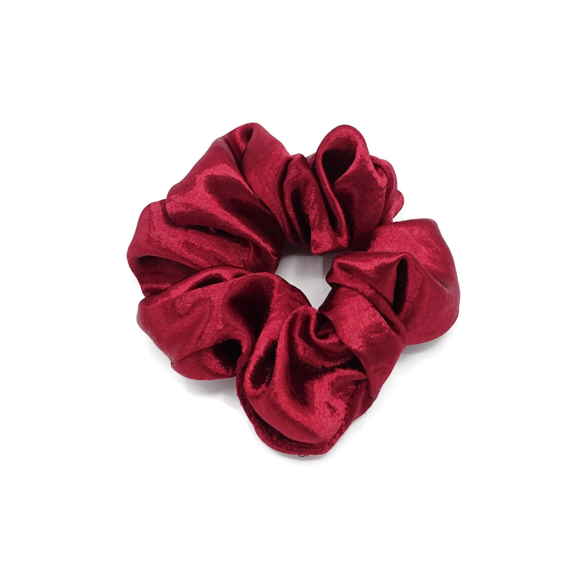 high glossy satin scrunchies medium scrunchie hair elastic women accessory