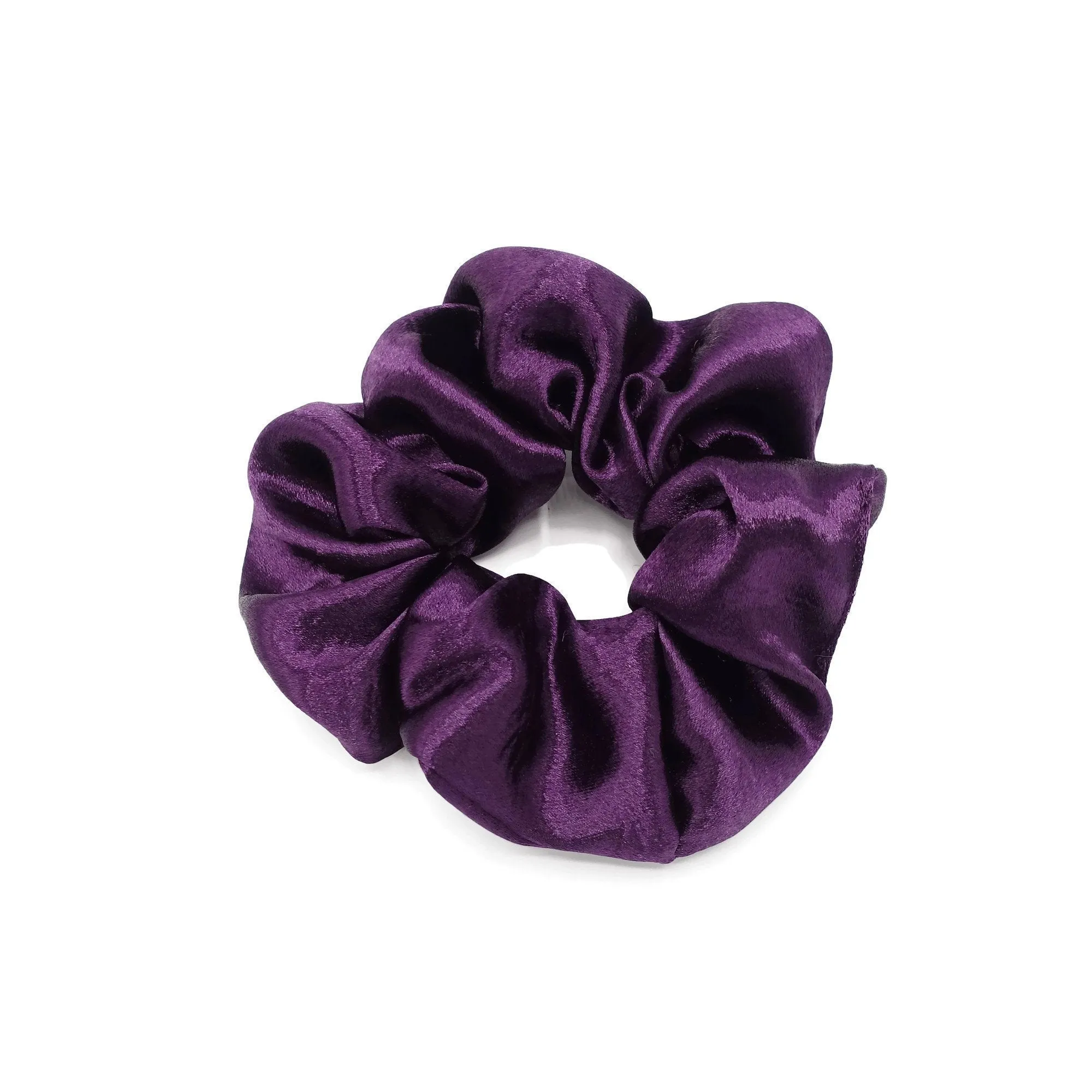 high glossy satin scrunchies medium scrunchie hair elastic women accessory