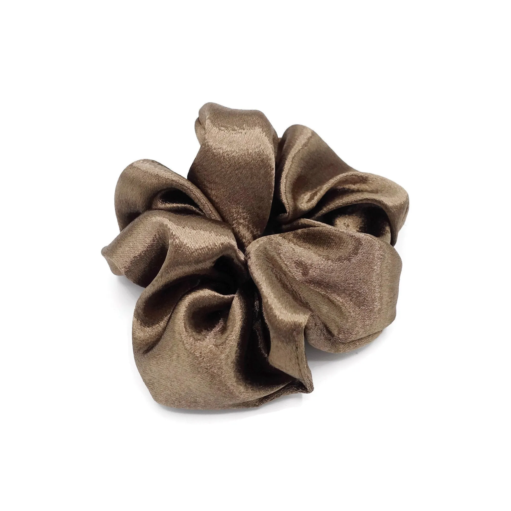 high glossy satin scrunchies medium scrunchie hair elastic women accessory