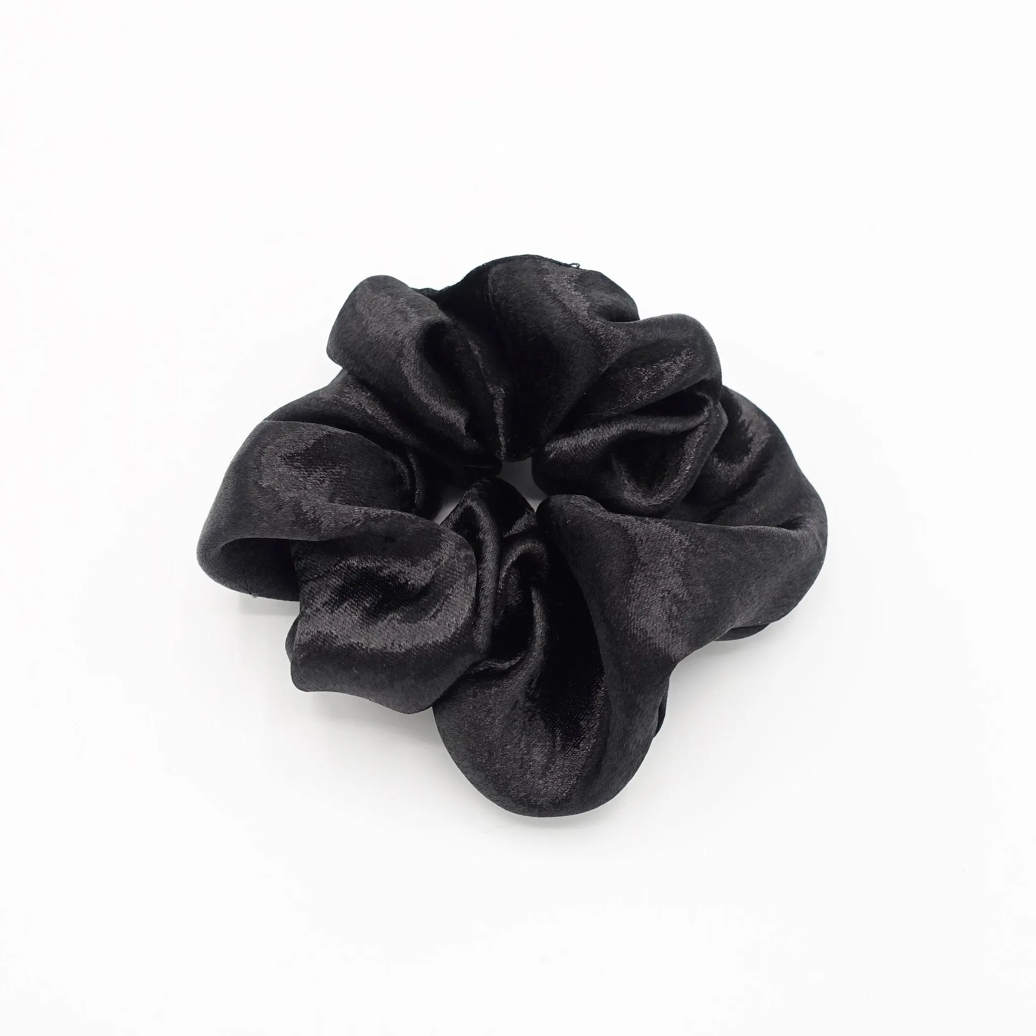 high glossy satin scrunchies medium scrunchie hair elastic women accessory