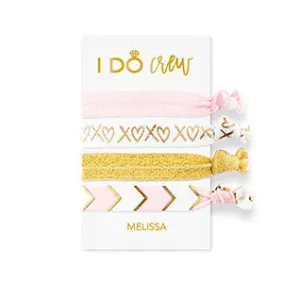 I Do Crew Bridesmaid Hair Ties - Pink