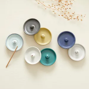 ISLA Stoneware Round Incense Stick Holder Pack 4 (WS)