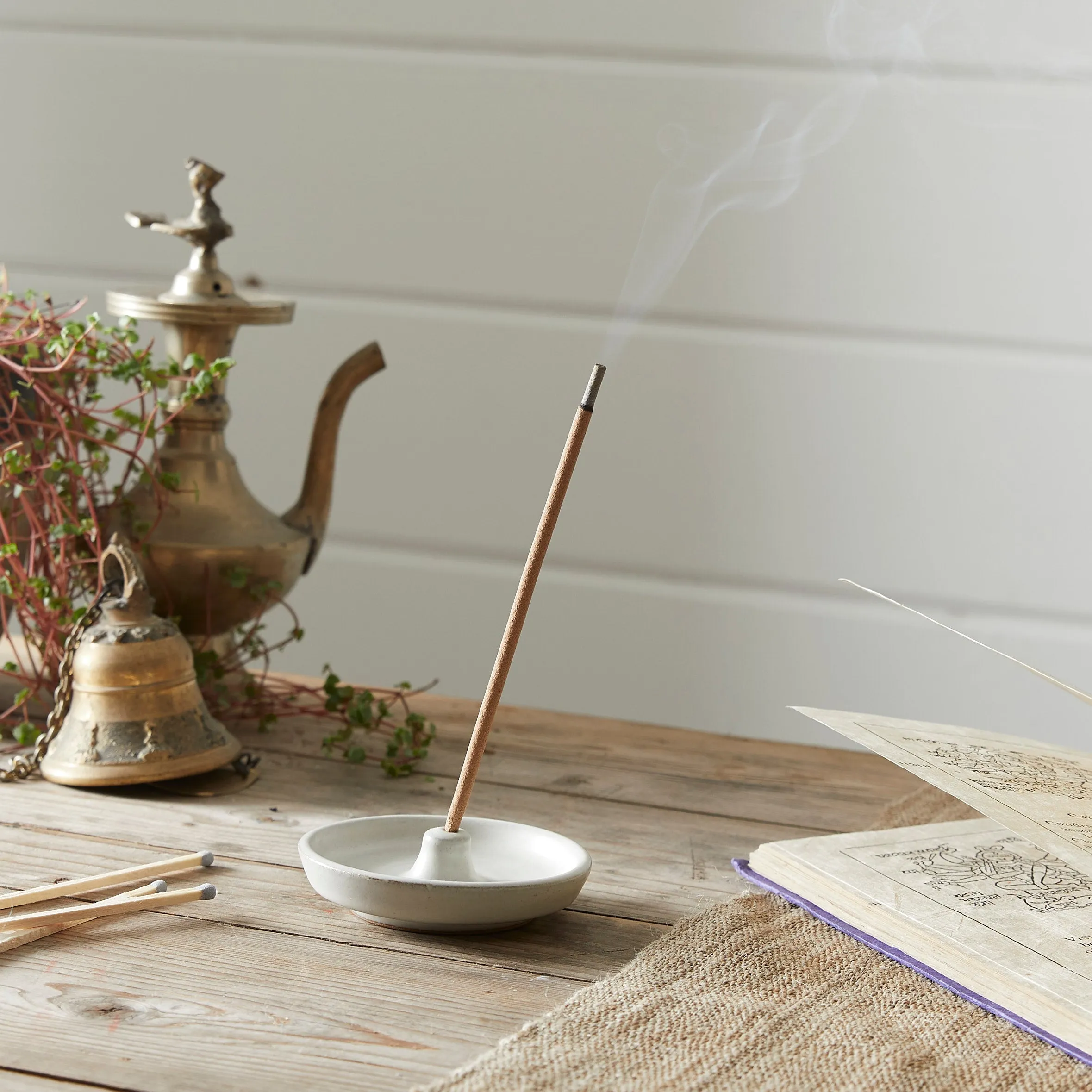 ISLA Stoneware Round Incense Stick Holder Pack 4 (WS)