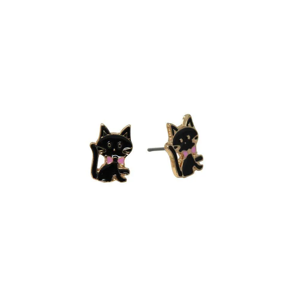 Kittens & Bows Earring Set Of 3