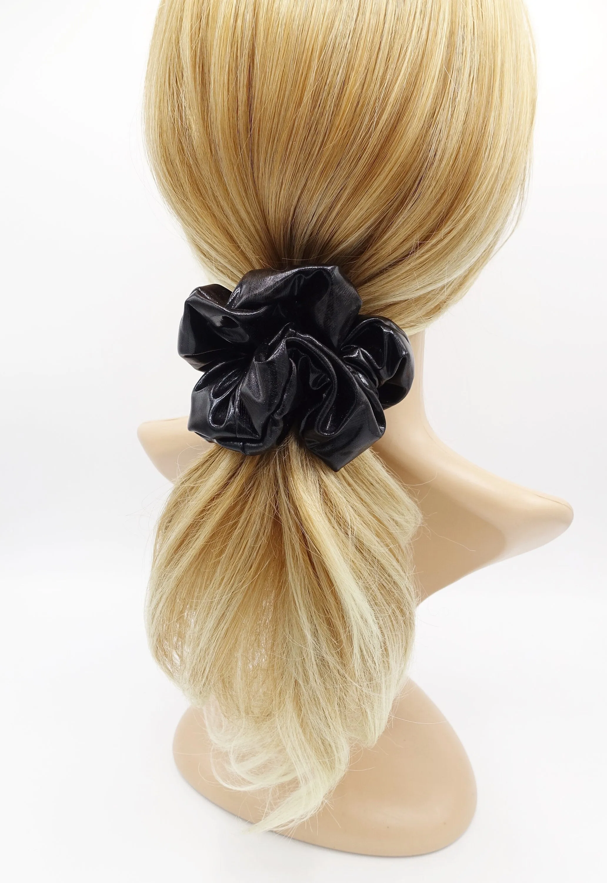 lame scrunchies metallic hair scrunchies for women