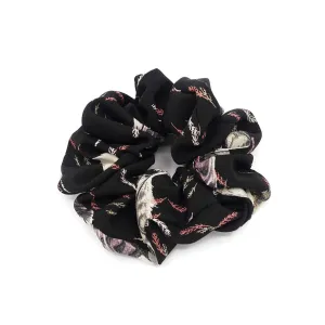 leaf print scrunchies medium thick leaves print hair scrunchie women hair accessory