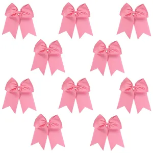 Light Pink Clip Hair Bows - 10 Pack