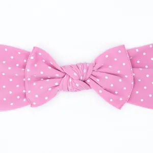 Little Bo Pip - teeny dot Pink Pippa bow Medium