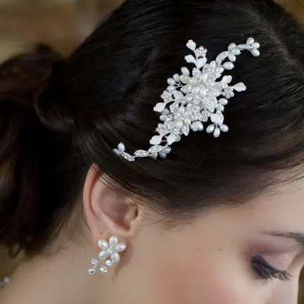 Lucia Pearl and Swarovski Crystal Hair Comb