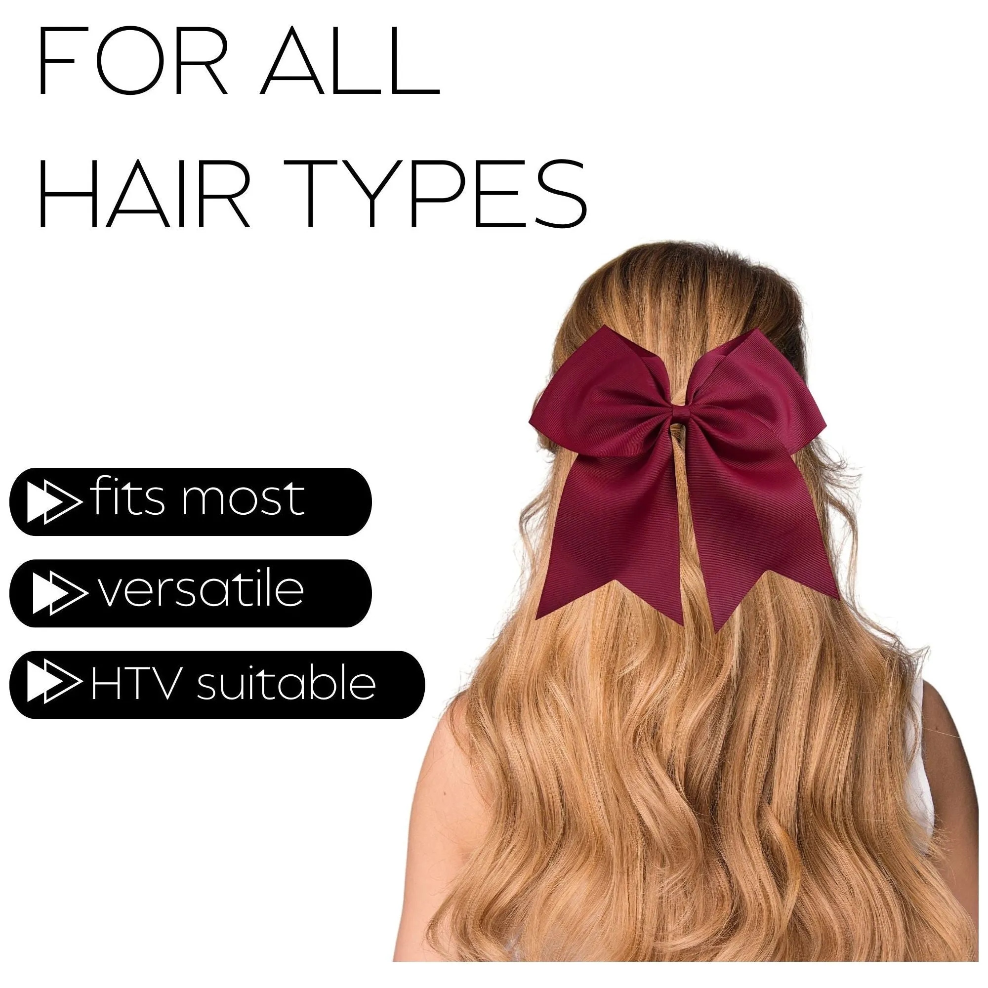 Maroon Clip Hair Bow