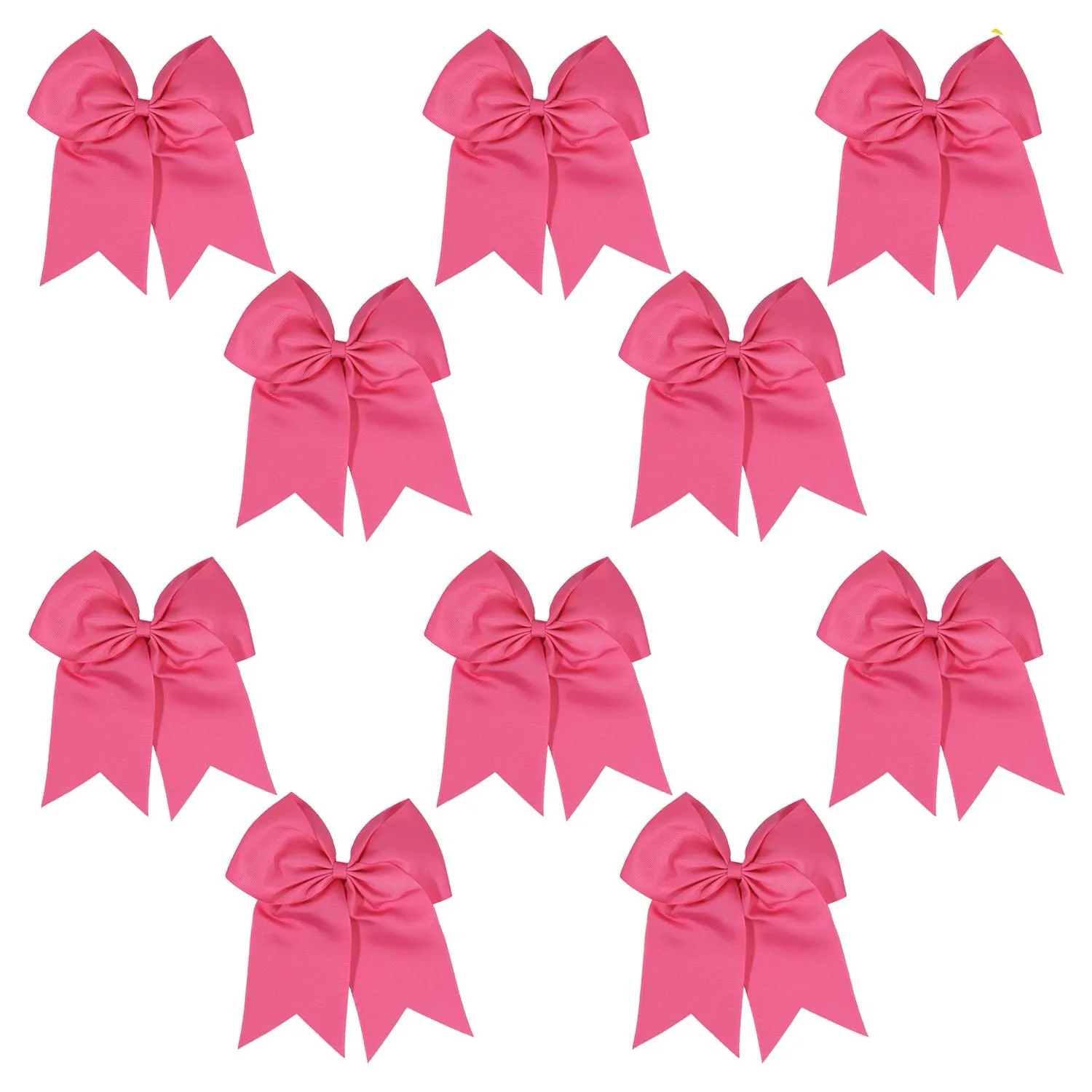 Medium Pink Cheer Bows - 10 Pack