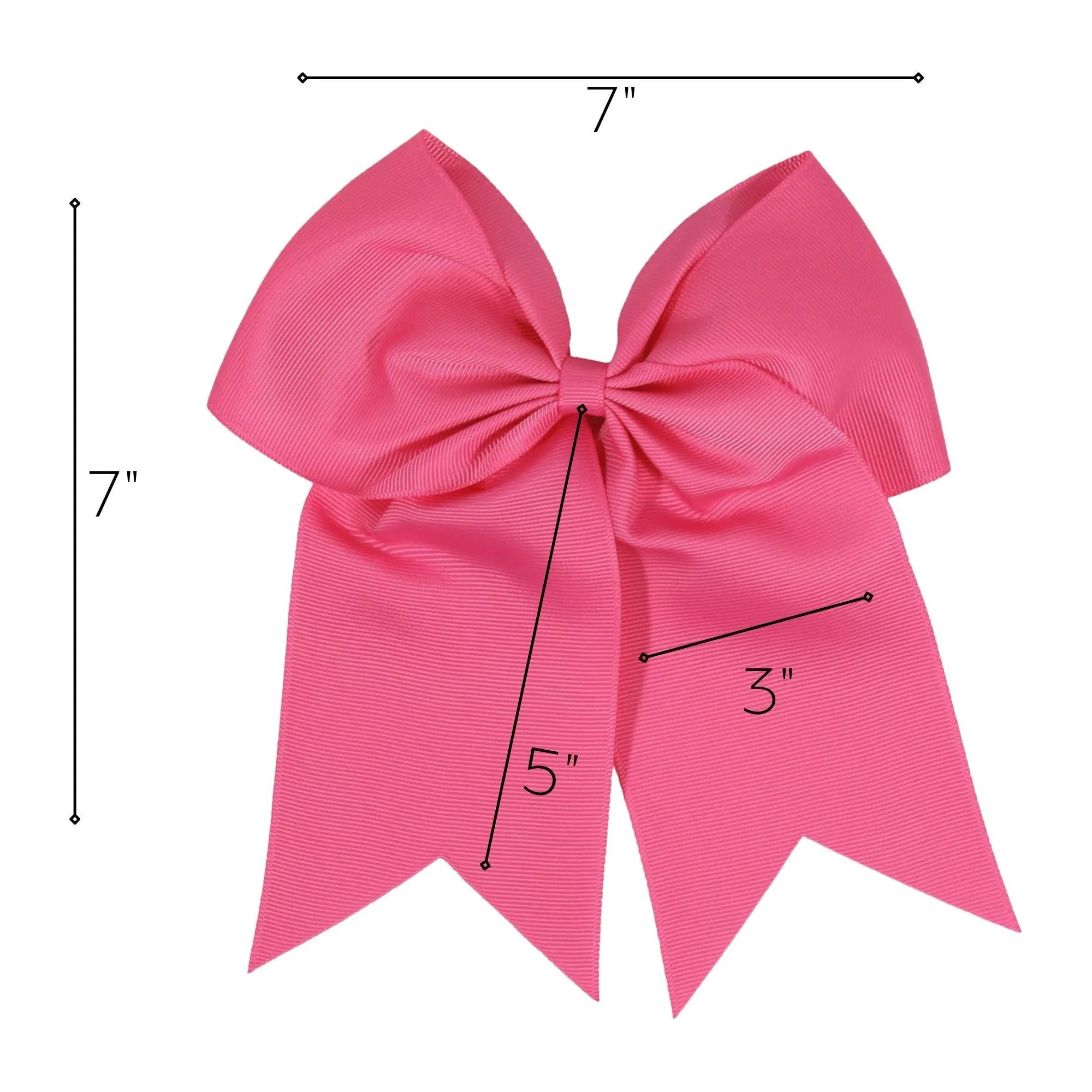 Medium Pink Cheer Bows - 10 Pack