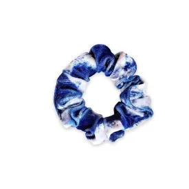 Mini Scrunchie | Bleach Dye | Navy