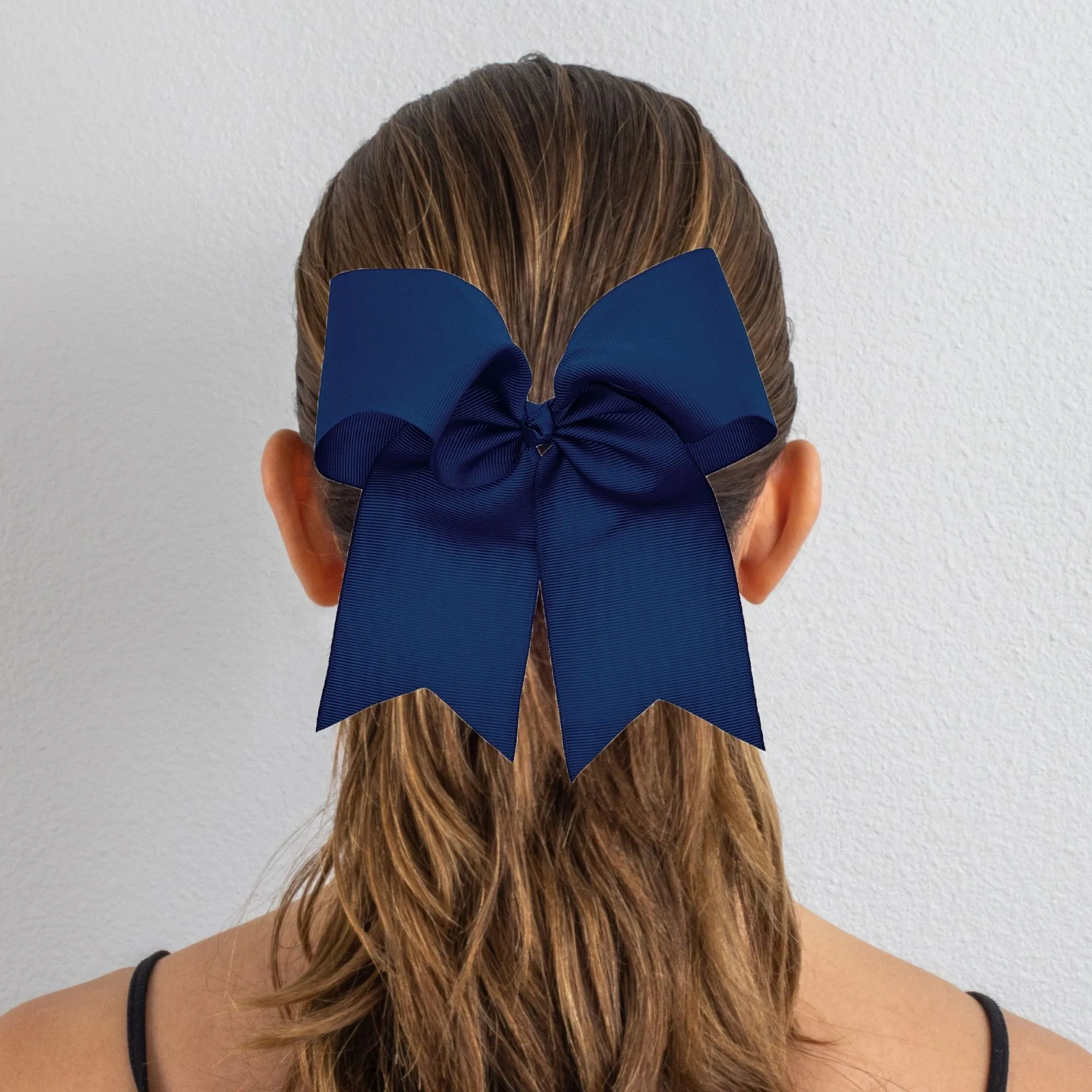 Navy Cheer Bows - 10 Pack