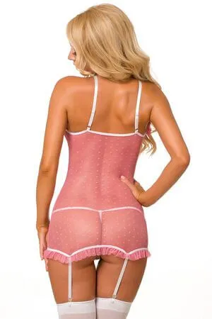 Passionate Pink Mesh Chemise