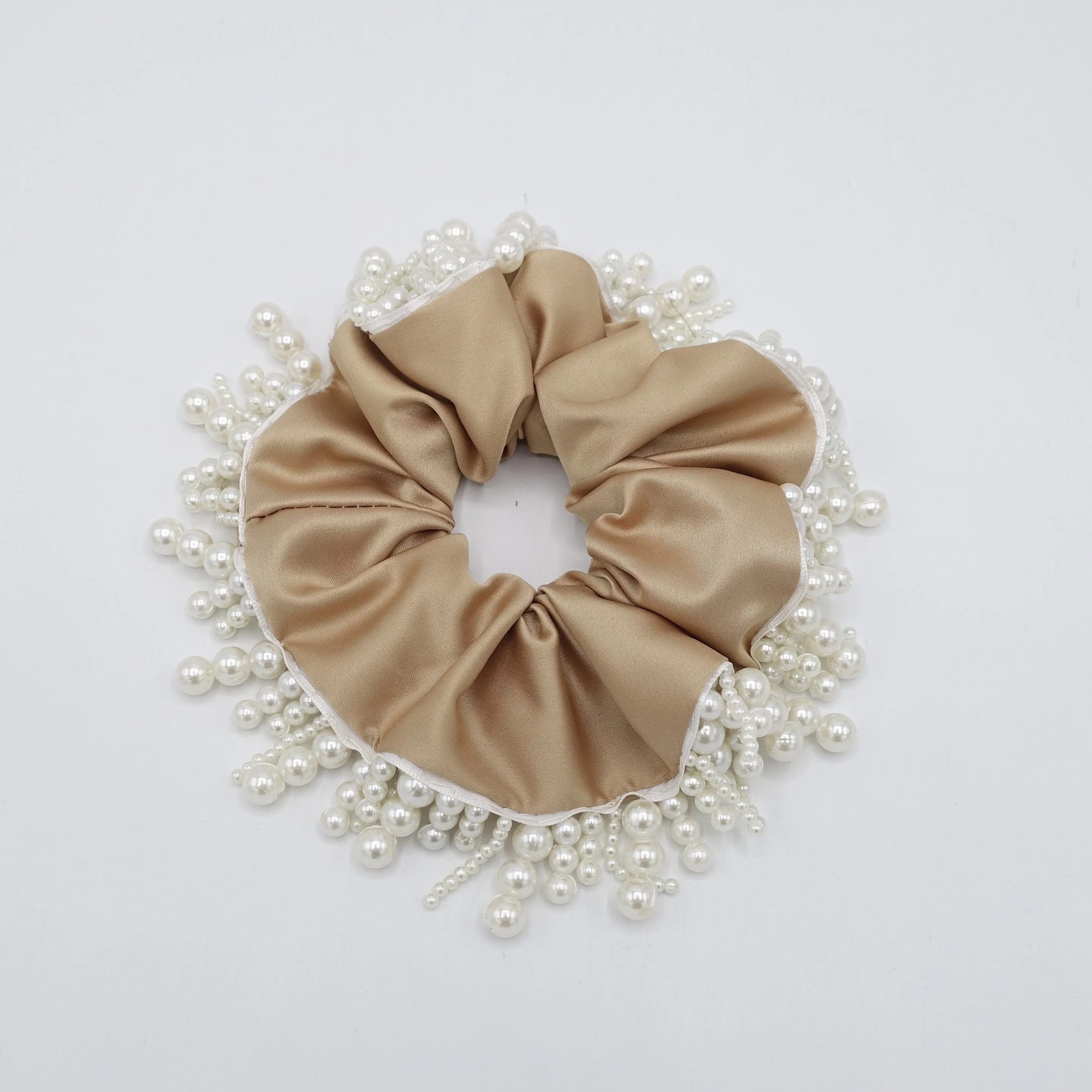 pearl drop satin scrunchies