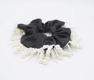 pearl drop satin scrunchies