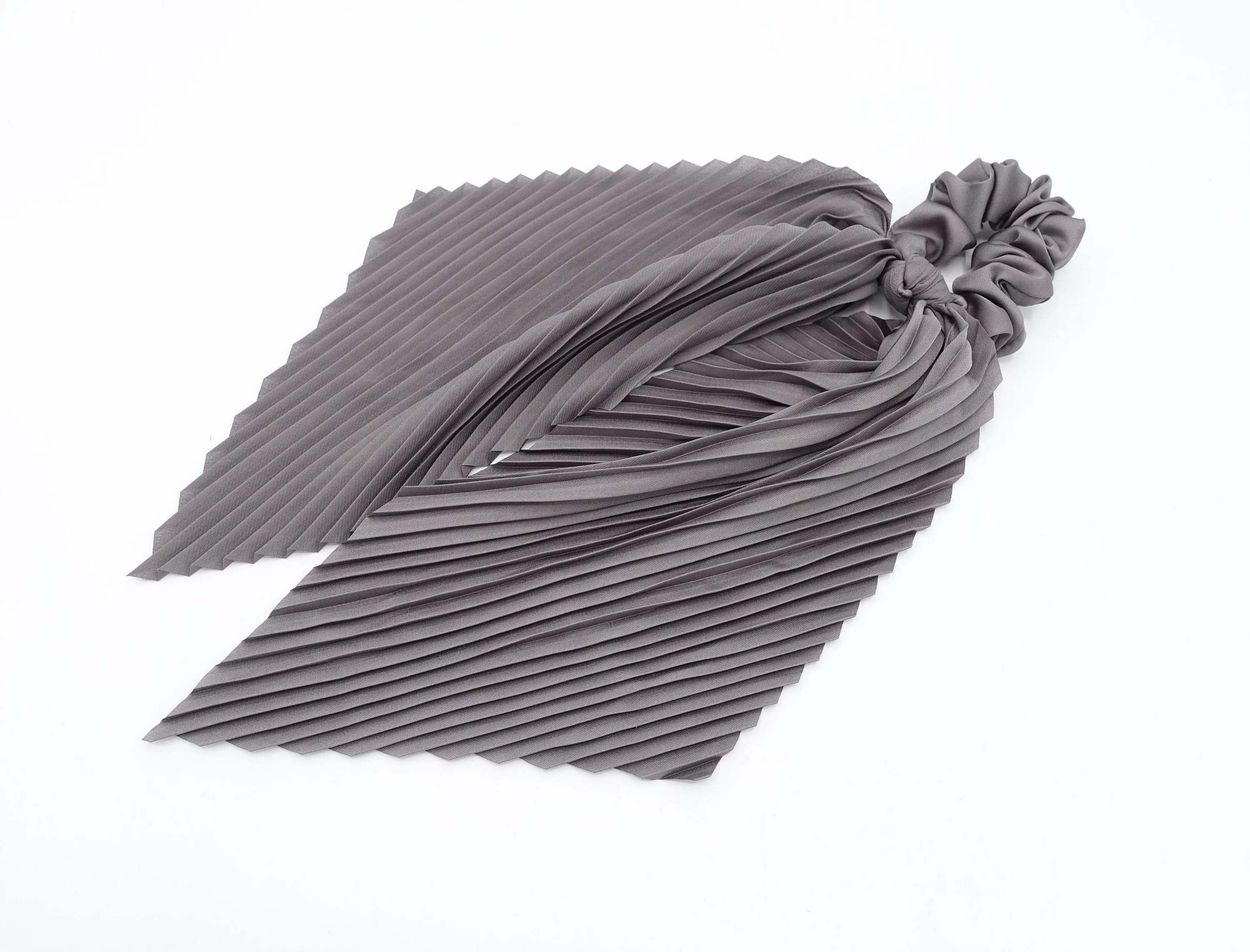 pleated scrunchies tailed glossy hair elastic hair accessory for women